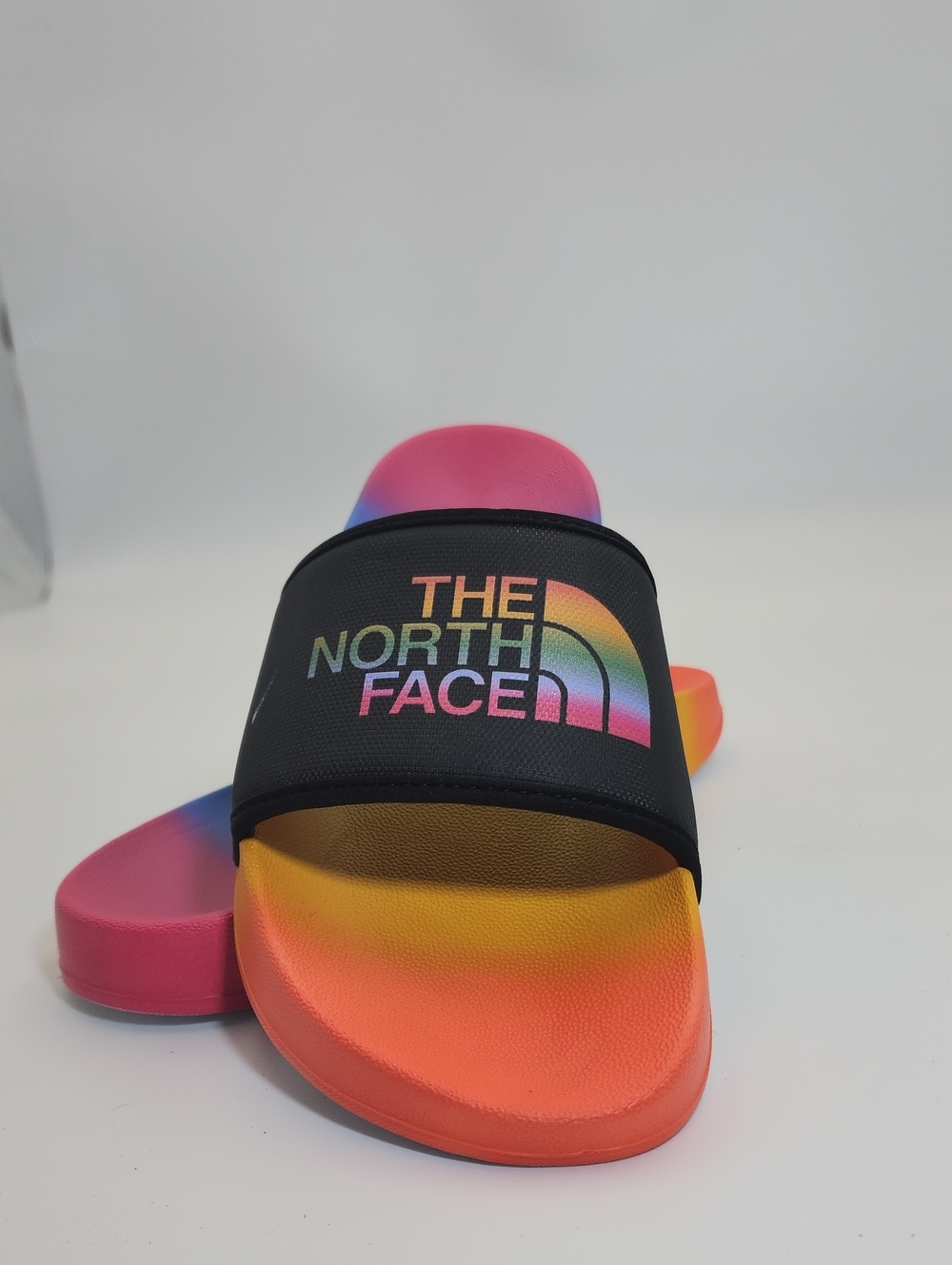 THE NORTH FACE BASE CAMP III SLIDE SANDAL IN PRIDE GRADIENT/ BLACK Sz 9 - Picture 7 of 11